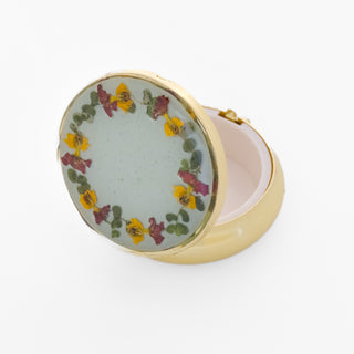 Pastillero redondo con bailarina y musgo