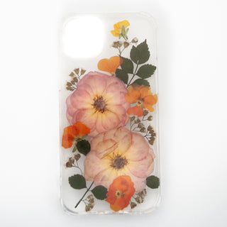 Funda con rosas, milenramas y pensamientos