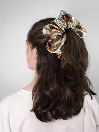 Scrunchie de hongos y helechos 🍄🟫🌿