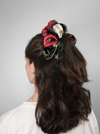 Scrunchie de amapolas