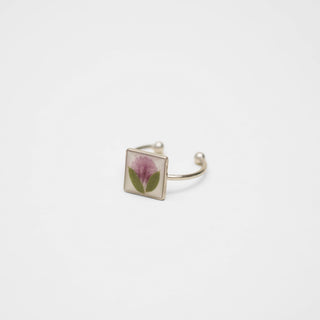 Anillo con pétalo de clavel y parvifolia