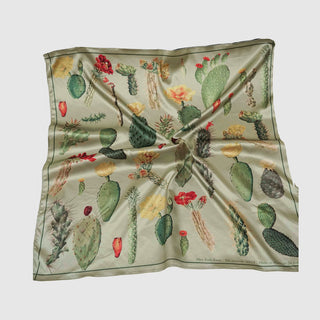 Mascada de cáctus en color verde