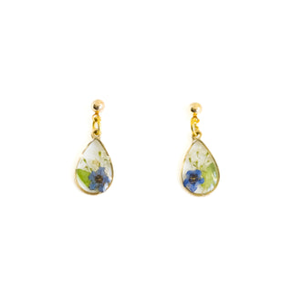 Aretes con no me ovides y encaje