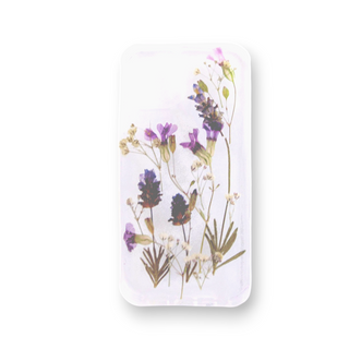 Funda con hierba del golpe, nube y lavanda