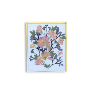 Cuadro con alhelí y jacaranda