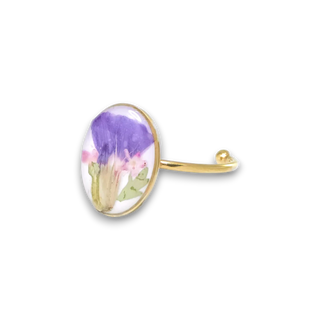 Anillo con siempreviva y arrocillo