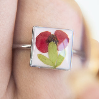 Anillo con euforbia y ruda