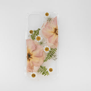 Funda con rosa, santamarías y encajes