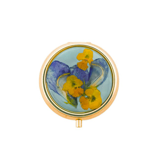 Pastillero con chícharo de flor y pensamientos