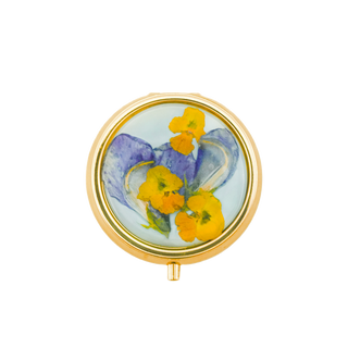Pastillero con chícharo de flor y pensamientos
