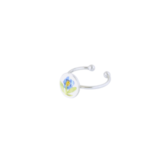 Anillo con nomeolvides y ruda