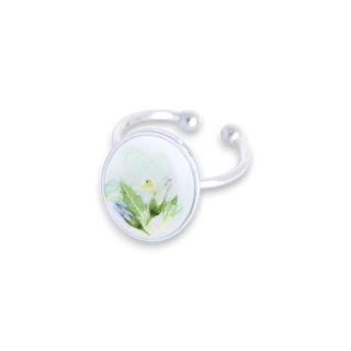 Anillo con hortensia