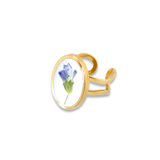 Anillo con flor silvestre