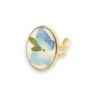Anillo con hortensia