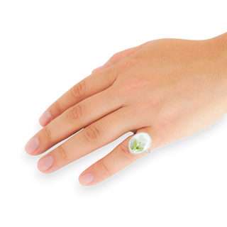 Anillo con hortensia