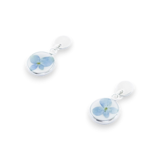 Aretes con hortensias