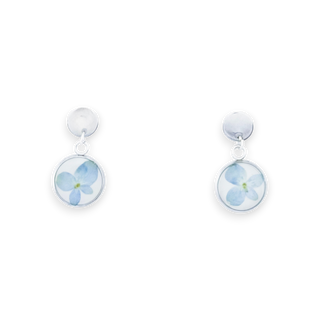 Aretes con hortensias