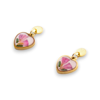 Aretes con siemprevivas