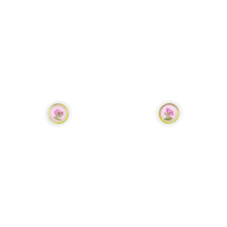Aretes de botón con panalillo