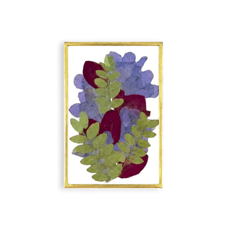Cuadro con jacaranda y bugambilias