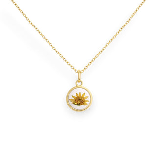 I pendant with wildflower 