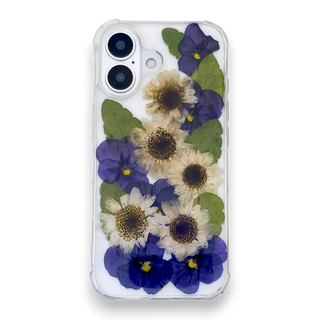 Funda para celular con pandas y pensamientos azules