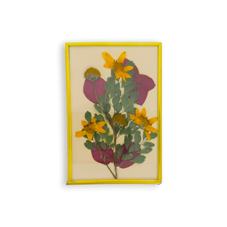 Cuadro con bugambilias y margaritas silvestres