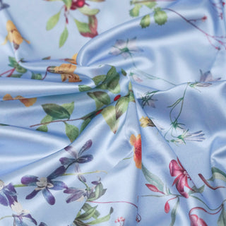 Mascada de flores silvestres azul