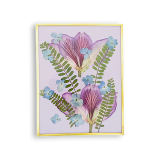 Cuadro con pata de vaca y hortensias