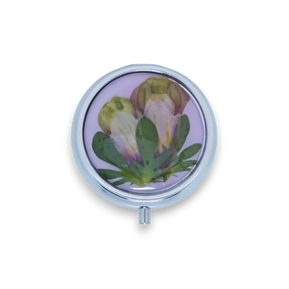 Pastillero con perritos y hojas de pensamientos