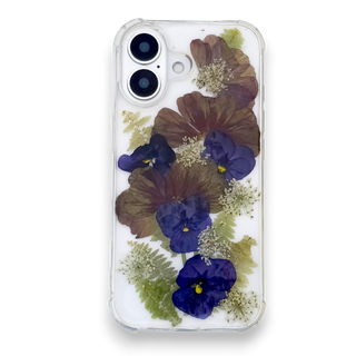 Funda para celular con Ranúnculo Mariposa, encaje, helechos y silvestres