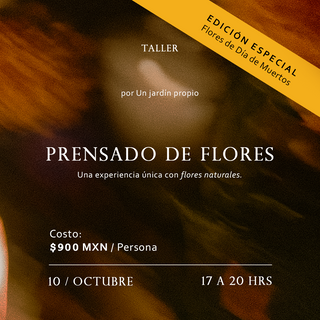 Taller de Prensado floral. *Edición especial*