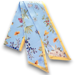 Blue wildflower twilly