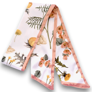 White wildflower twilly